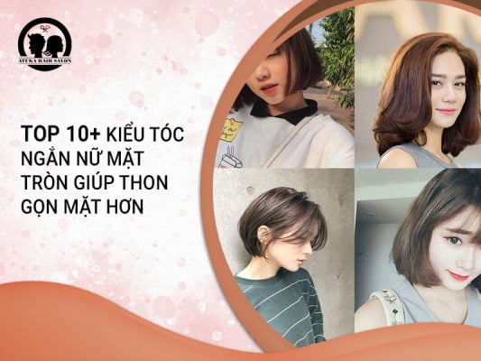 kiểu tóc ngắn nữ mặt tròn