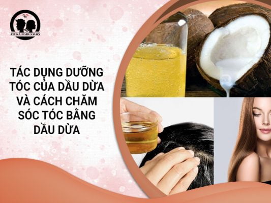 chăm sóc tóc bằng dầu dừa