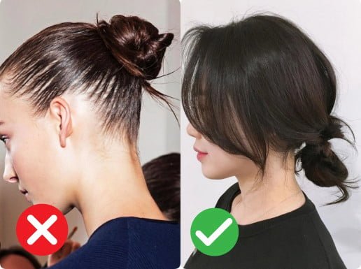 Không buộc tóc quá chặt và chải tóc quá mạnh 